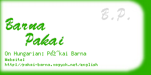 barna pakai business card